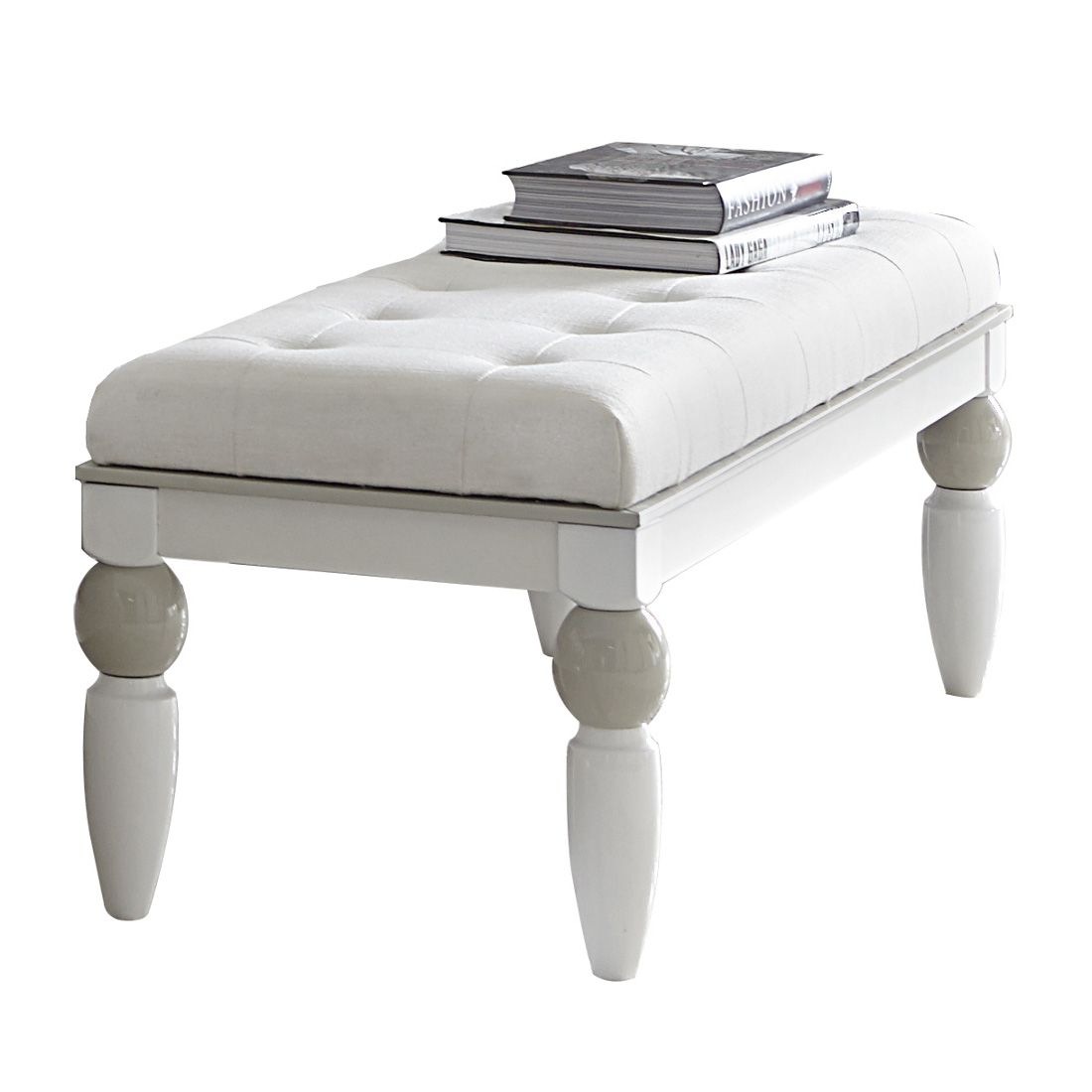 Aico Michael Amini Sky Tower Platform Bedroom Set In White Cloud