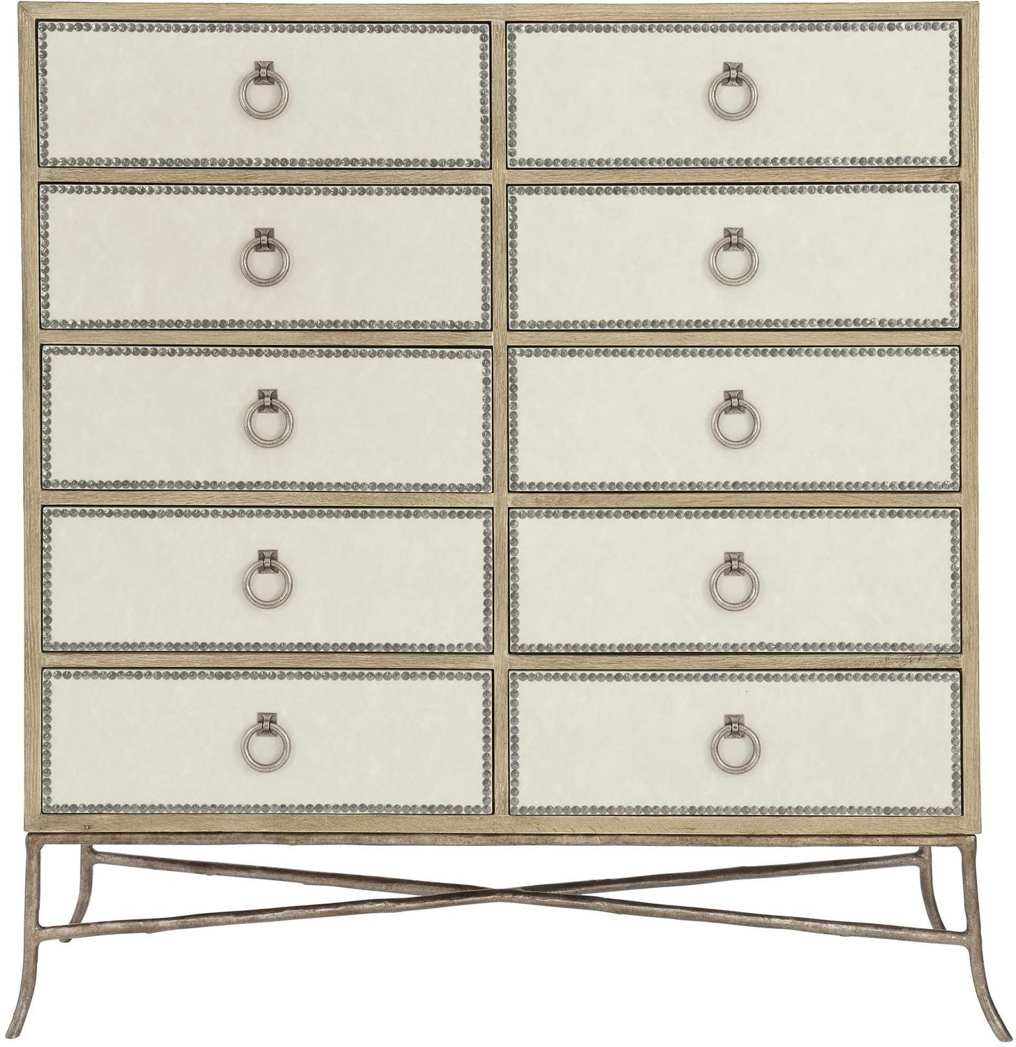 Bernhardt Furniture Rustic Patina Panel Bedroom Set, King in Peppercorn
