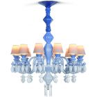 Lladro Belle de Nuit 12 Lights Chandelier in Blue
