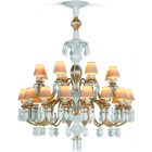 Lladro Belle de Nuit 24 Lights Chandelier Golden Luster