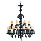 Lladro Belle de Nuit 24 Lights Chandelier Absolute in Black