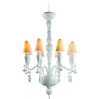 Lladro Ivy and Seed 8 Lights Chandelier in White