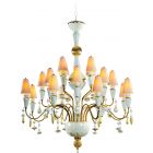 Lladro Ivy and Seed 20 Lights Chandelier Medium Model Golden Luster