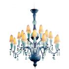 Lladro Ivy and Seed 20 Lights Chandelier Medium Model Ocean