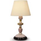 Lladro Firefly Table Lamp in Pink and Golden Luster