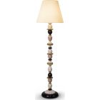 Lladro Firefly Floor Lamp in Pink and Golden Luster