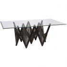 Oggetti Geo Dining Base, Dark Brown (NO GLASS) (CL1A) - CLEARANCE SALE