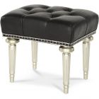 AICO Michael Amini Hollywood Swank Starry Night Platinum Vanity Bench (CL1A) - CLEARANCE SALE