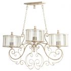 Cyan Design Florine Nine Light Island - Persian White and Mystic Silver
