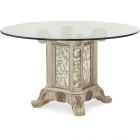 AICO Michael Amini Platine de Royale 54" Round Glass Table (Promo)