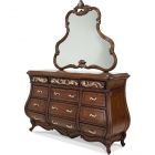 AICO Michael Amini Platine de Royale Light Espresso Dresser with Mirror