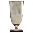 Cyan Design Large Chalice Vase - Nickel and Verdi Platinum Glass (Dropshippable)