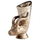 Cyan Design Bharal Headed Vase - Polished Pewter (Dropshippable)