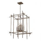 Hubbardton Forge Tura 8-Light Large Chandelier in Bronze