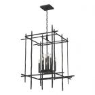 Hubbardton Forge Tura 8-Light Large Chandelier in Black
