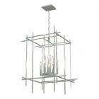 Hubbardton Forge Tura 8-Light Large Chandelier in Vintage Platinum