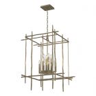 Hubbardton Forge Tura 8-Light Large Chandelier in Soft Gold