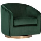 Sunpan Hazel Swivel Chair - Deep Green Sky
