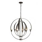 Hubbardton Forge Double Cirque Chandelier in Oil Rubbed Bronze