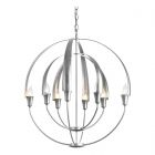 Hubbardton Forge Double Cirque Chandelier in Sterling