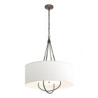 Hubbardton Forge Loop Pendant in Bronze, Natural Anna Shade (SF) 104230-1235