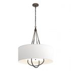 Hubbardton Forge Loop Pendant in Bronze, Natural Anna Shade (SF) 104230-1253