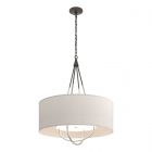 Hubbardton Forge Loop Pendant in Oil Rubbed Bronze, Flax Shade (SE) 104230-1617