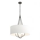 Hubbardton Forge Loop Pendant in Natural Iron, Natural Anna Shade (SF) 104230-1239