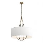 Hubbardton Forge Loop Pendant in Soft Gold, Natural Anna Shade (SF) 104230-1232