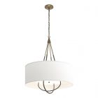 Hubbardton Forge Loop Pendant in Soft Gold, Natural Anna Shade (SF) 104230-1241