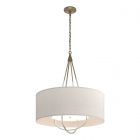 Hubbardton Forge Loop Pendant in Soft Gold, Flax Shade (SE) 104230-1574