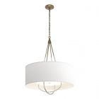 Hubbardton Forge Loop Pendant in Soft Gold, Natural Anna Shade (SF) 104230-1583