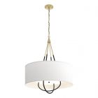 Hubbardton Forge Loop Pendant in Modern Brass, Natural Anna Shade (SF) 104230-1652