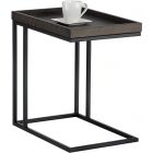 Sunpan Artezia Arden C-Shaped End Table - Black - Charcoal Grey