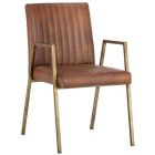 Sunpan Ikon Homer Dining Armchair - Bravo Cognac (Dropshippable)