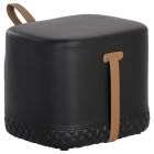 Sunpan Ikon Axio Ottoman - Napa Black/Napa Cognac