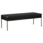 Sunpan Ikon Bellevue Bench - Abbington Black/Bravo Black