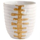 Cyan Design Small Luxe Vessel Vase - White and Gold (Dropshippable)