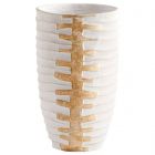 Cyan Design Medium Luxe Vessel Vase - White and Gold (Dropshippable)
