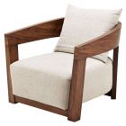 Eichholtz Rubautelli Walnut Veneer Loki Natural Chair