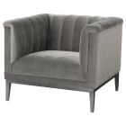 Eichholtz Raffles Roche Porpoise Grey Velvet Chair