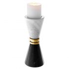 Eichholtz Diabolo Black/White Marble Candle Holder