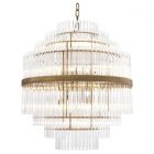 Eichholtz East Antique Brass Finish E12 Chandelier