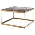 Eichholtz La Quinta Brushed Brass Finish Grey Mar Side Table