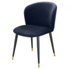 Eichholtz Volante Savona Midnight Blue Velvet Dining Chair (Promo)