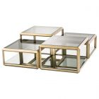 Eichholtz Callum Brushed Brass Finish Coffee Table - Set Of 4