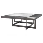 Eichholtz Hermoza Mocha Crown Oak Veneer Bronze Coffee Table