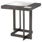 Eichholtz Hermoza Mocha Crown Oak Veneer Bronze Side Table