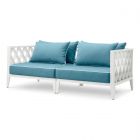 Eichholtz Outdoor Sofa Ocean Club Small White Sunbrella Mineral Blue