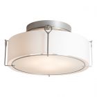 Hubbardton Forge Bow Large Semi-Flush in Vintage Platinum, Opal Glass (GG)
